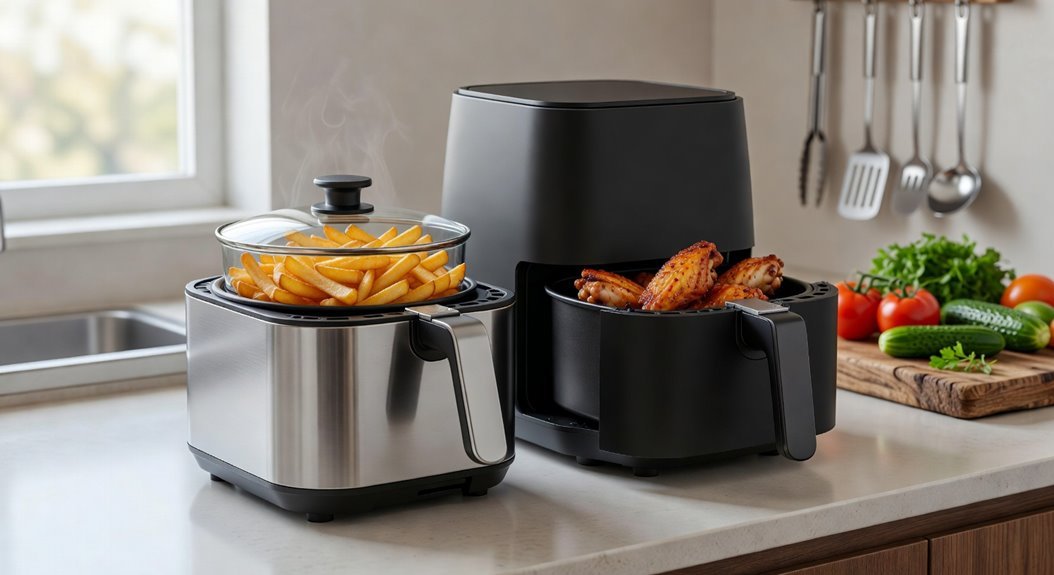 air fryers vs deep fryers space batch size convenience