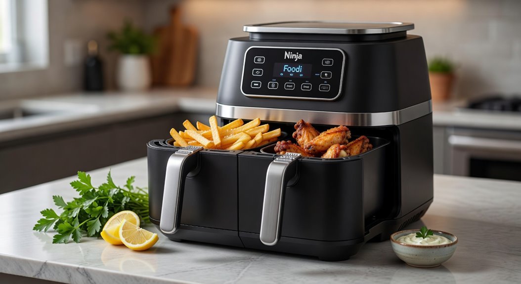dual basket ninja foodi 8 quart capacity