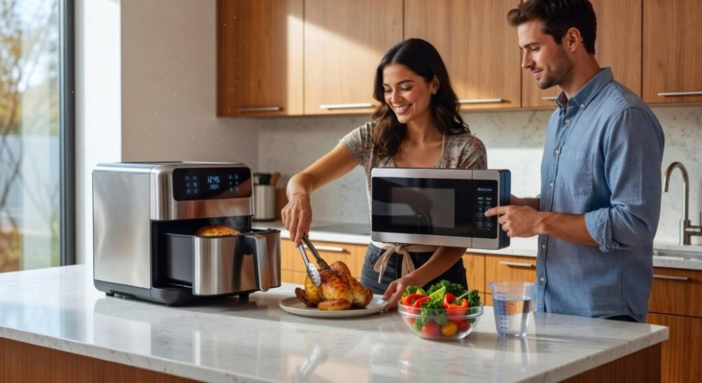microwave and air fryer combo features