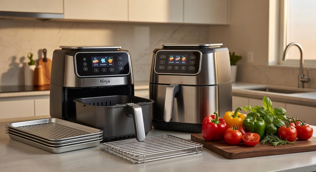 single layer air fry dual basket smart finish