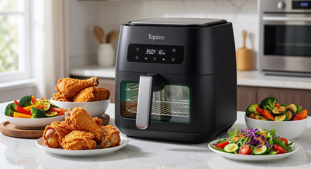 topzee 11 qt dual basket air fryer