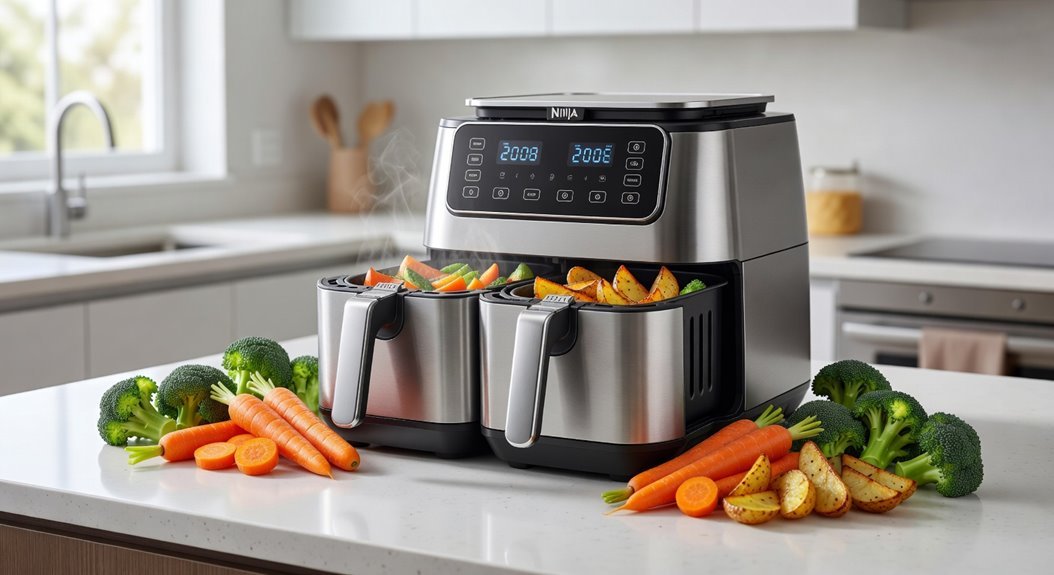 two 4 quart zones 8 quart capacity