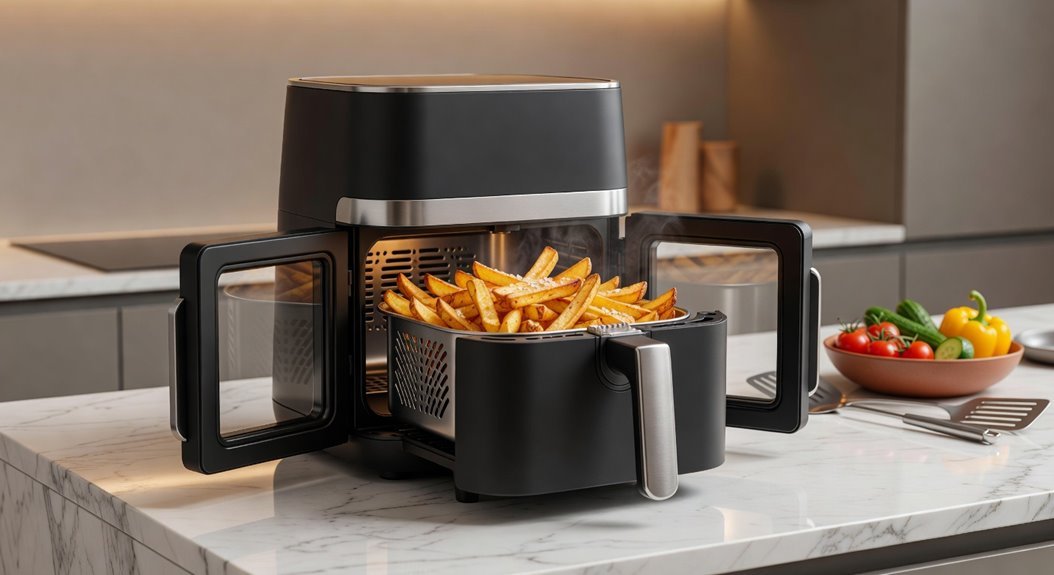 two door air fryer versatility